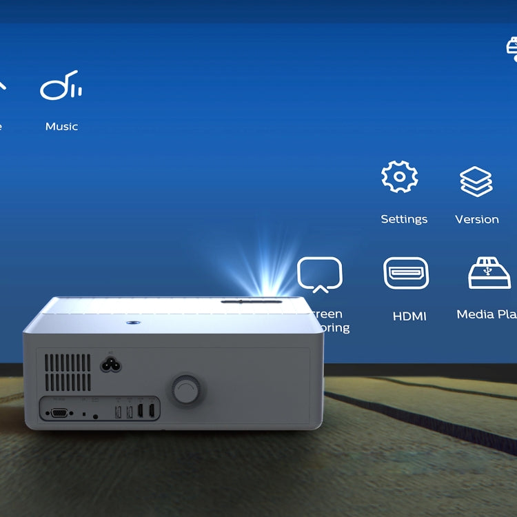 D4000 1080P HD Home Portable LED Projector(EU Plug) - LED Projector by PMC TechLife | Online Shopping South Africa | PMC TechLife | Buy Now Pay Later Mobicred