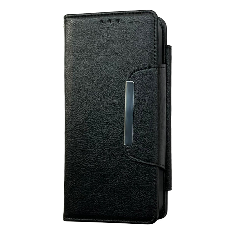 For iPhone 16 Plus Multifunctional Seven Cards Wallet Leather Phone Case(Black) - iPhone 16 Plus Cases by PMC Jewellery | Online Shopping South Africa | PMC Jewellery | Buy Now Pay Later Mobicred