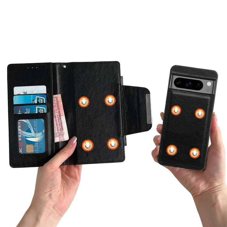 For Google Pixel 6a Multifunctional 7-Card Wallet Leather Phone Case(Black) - Google Cases by PMC TechLife | Online Shopping South Africa | PMC TechLife | Buy Now Pay Later Mobicred