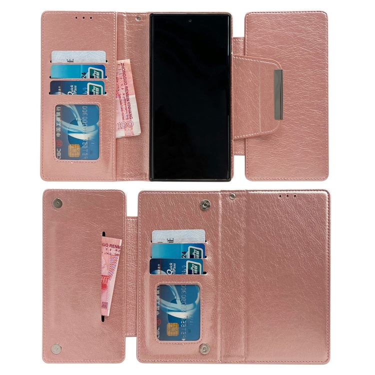 For Google Pixel 6 Pro Multifunctional 7-Card Wallet Leather Phone Case(Rose Gold) - Google Cases by PMC TechLife | Online Shopping South Africa | PMC TechLife | Buy Now Pay Later Mobicred