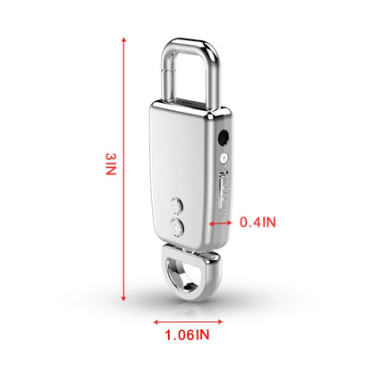 JNN S20 Zinc Alloy Keychain Voice Recorder, Memory:32GB(Silver) - Other Style by JNN | Online Shopping South Africa | PMC Jewellery | Buy Now Pay Later Mobicred