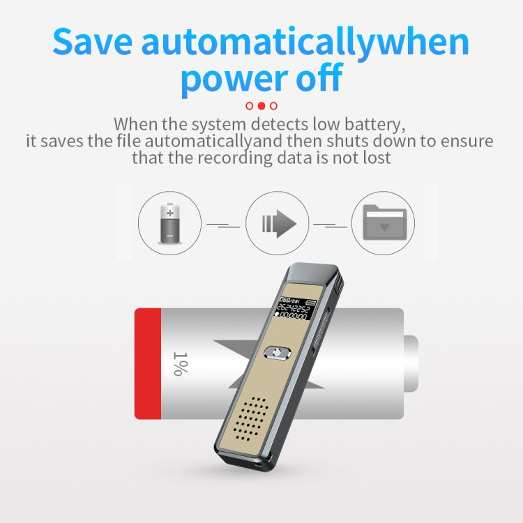 JNN Q7 Mini Portable Voice Recorder with OLED Screen, Memory:16GB(Grey+Gold) - Recording Pen by JNN | Online Shopping South Africa | PMC TechLife | Buy Now Pay Later Mobicred