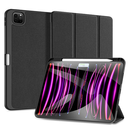 For iPad Pro 11 2024 DUX DUCIS Domo Series Cloth Texture Magnetic Leather Tablet Case(Black) - iPad Pro 11 2024 Cases by DUX DUCIS | Online Shopping South Africa | PMC Jewellery | Buy Now Pay Later Mobicred