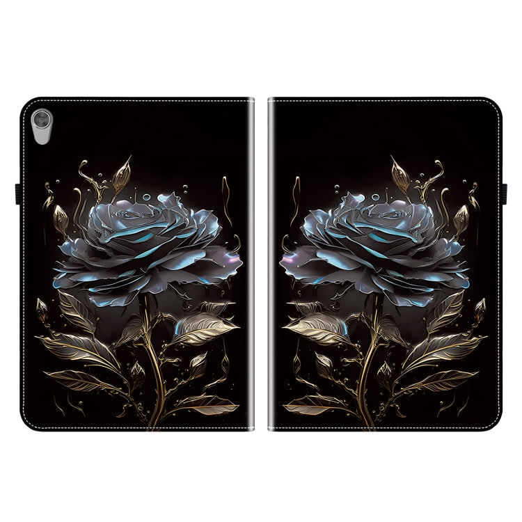 For Lenovo Tab M10 HD Gen2 Crystal Texture Painted Leather Tablet Case(Black Rose) - Lenovo by PMC TechLife | Online Shopping South Africa | PMC TechLife | Buy Now Pay Later Mobicred