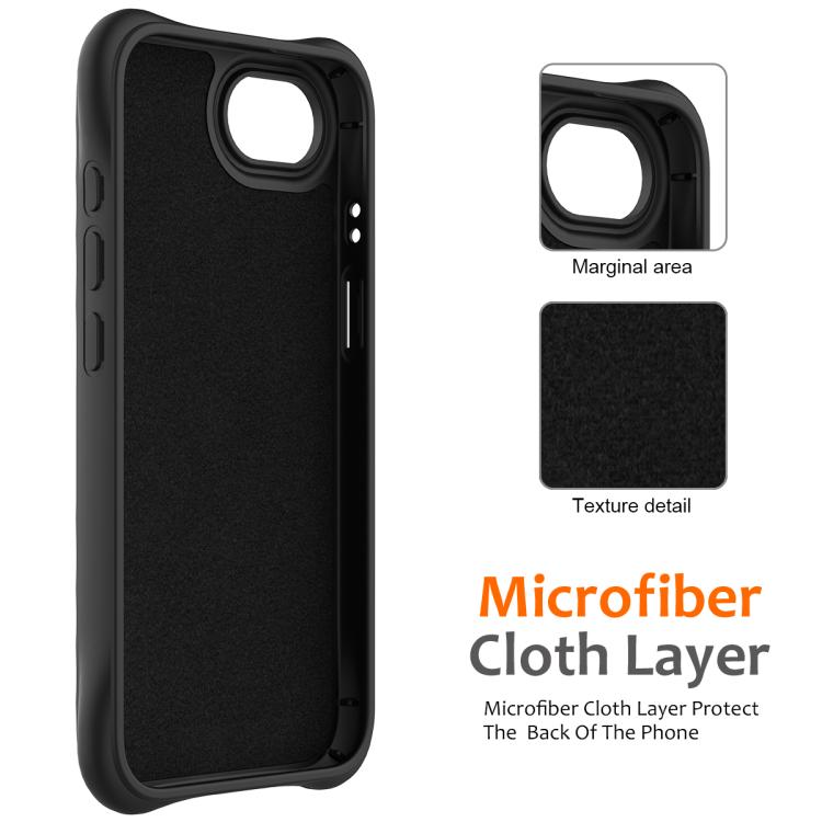 For iPhone 16e Wave Texture MagSafe Magnetic Liquid Silicone Phone Case(Black) - iPhone 16e Cases by PMC TechLife | Online Shopping South Africa | PMC TechLife | Buy Now Pay Later Mobicred