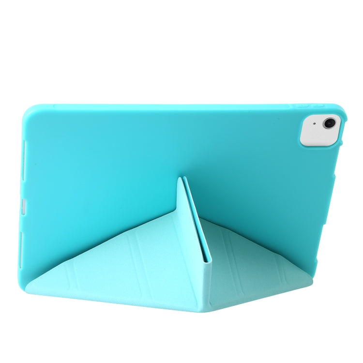 For iPad Air 11 2024 TPU Deformation Flip Leather Tablet Case with Holder(Mint Blue) - iPad Air 11 2024 Cases by PMC Jewellery | Online Shopping South Africa | PMC Jewellery | Buy Now Pay Later Mobicred