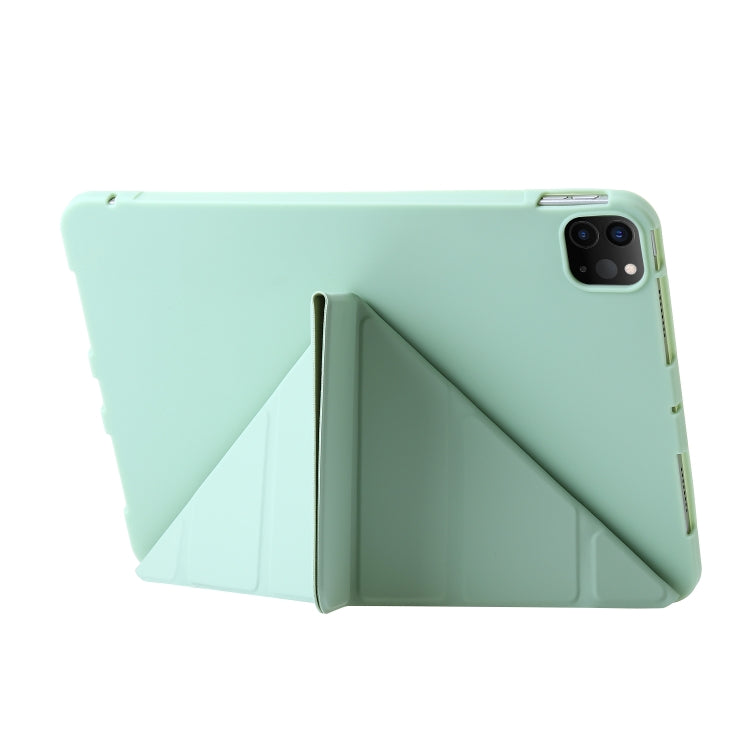 For iPad Pro 11 2024 TPU Deformation Flip Leather Tablet Case with Holder(Mint Green) - iPad Pro 11 2024 Cases by PMC Jewellery | Online Shopping South Africa | PMC Jewellery | Buy Now Pay Later Mobicred