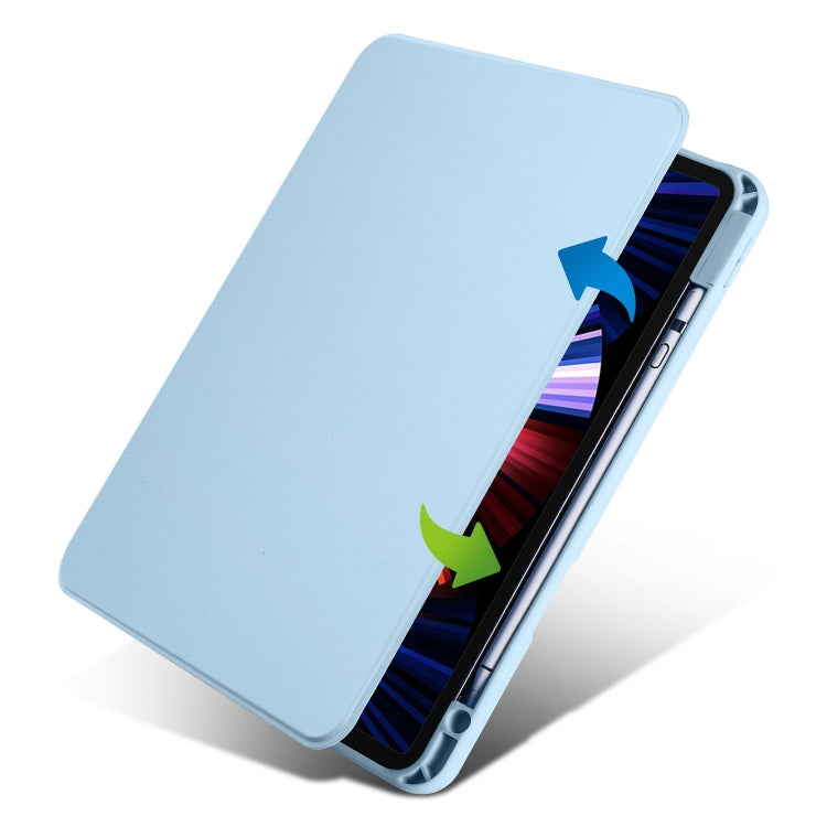 For iPad Pro 13 2024 Acrylic 360 Degree Rotation Holder Leather Tablet Case(Ice Blue) - iPad Pro 13 2024 Cases by PMC Jewellery | Online Shopping South Africa | PMC Jewellery | Buy Now Pay Later Mobicred