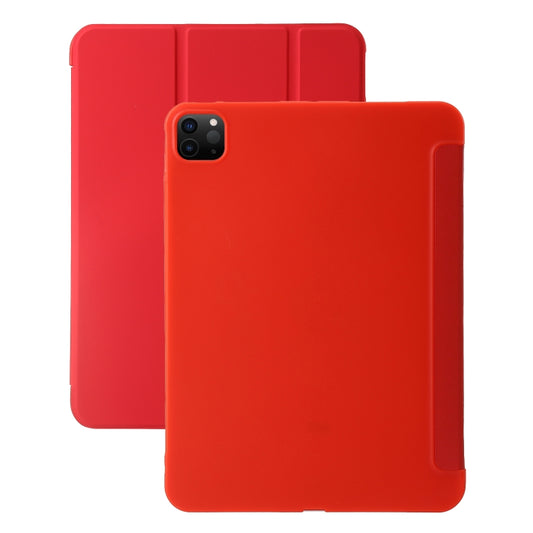 For iPad Pro 13 2024 Three-fold Holder Flip Tablet Leather Case(Red) - iPad Pro 13 2024 Cases by PMC Jewellery | Online Shopping South Africa | PMC Jewellery | Buy Now Pay Later Mobicred