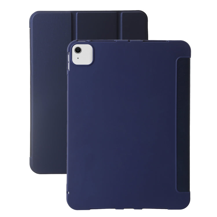 For iPad Air 13 2025 / 2024 Three-fold Holder Flip Tablet Leather Case(Dark Blue) - iPad Air 13 2025 / 2024 Cases by PMC Jewellery | Online Shopping South Africa | PMC Jewellery | Buy Now Pay Later Mobicred