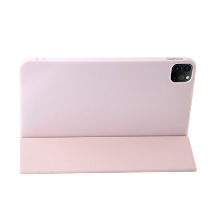 For iPad Pro 11 2024 Three-fold Holder Flip Tablet Leather Case(Light Pink) - iPad Pro 11 2024 Cases by PMC Jewellery | Online Shopping South Africa | PMC Jewellery | Buy Now Pay Later Mobicred