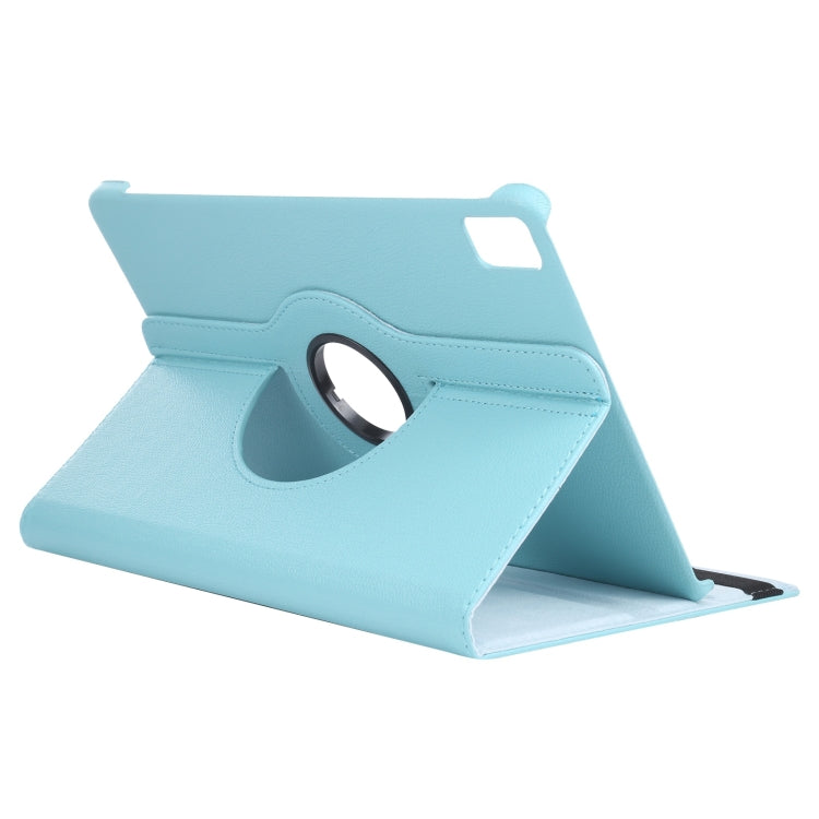 For iPad Pro 13 2024 360 Degree Rotation Litchi Texture Leather Tablet Case with Holder(Sky Blue) - iPad Pro 13 2024 Cases by PMC Jewellery | Online Shopping South Africa | PMC Jewellery | Buy Now Pay Later Mobicred