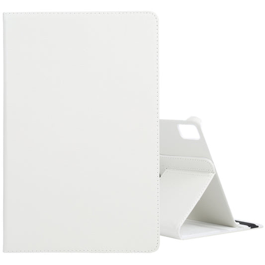 For iPad Pro 13 2024 360 Degree Rotation Litchi Texture Leather Tablet Case with Holder(White) - iPad Pro 13 2024 Cases by PMC Jewellery | Online Shopping South Africa | PMC Jewellery | Buy Now Pay Later Mobicred