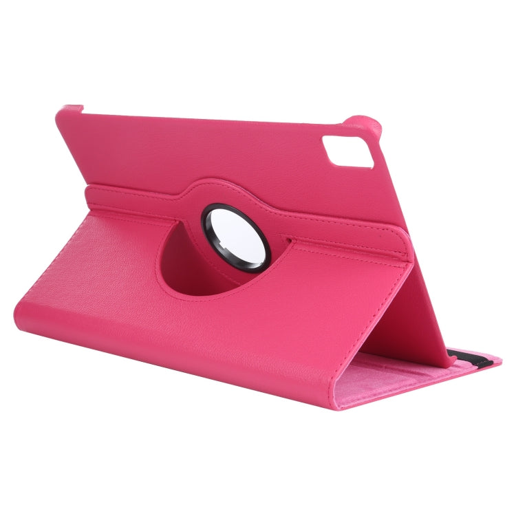 For iPad Air 13 2024 360 Degree Rotation Litchi Texture Leather Tablet Case with Holder(Rose Red) - iPad Air 13 2024 Cases by PMC Jewellery | Online Shopping South Africa | PMC Jewellery | Buy Now Pay Later Mobicred