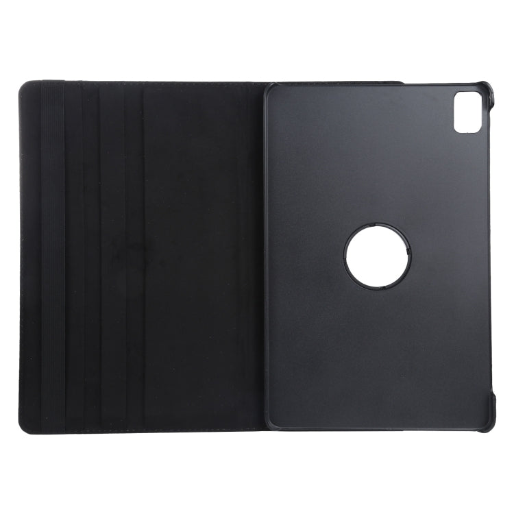 For iPad Pro 11 2024 360 Degree Rotation Litchi Texture Leather Tablet Case with Holder(Black) - iPad Pro 11 2024 Cases by PMC TechLife | Online Shopping South Africa | PMC TechLife | Buy Now Pay Later Mobicred
