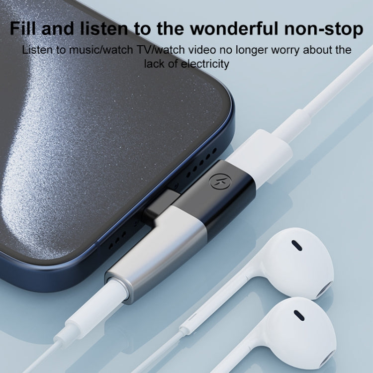 2 in 1 USB-C / Type-C to 3.5mm + USB-C / Type-C DAC Audio Phone Charging Adapter(Tarnish) - Type-C Adapter by PMC TechLife | Online Shopping South Africa | PMC TechLife | Buy Now Pay Later Mobicred