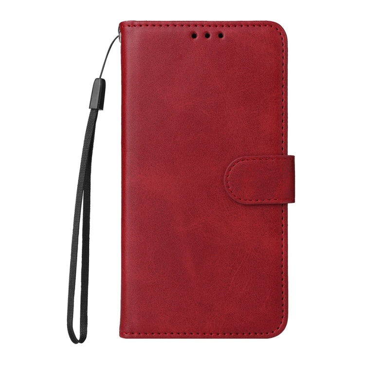 For iPhone 16e Classic Calf Texture Flip Leather Phone Case(Red) - iPhone 16e Cases by PMC TechLife | Online Shopping South Africa | PMC TechLife | Buy Now Pay Later Mobicred