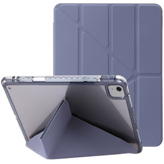 For iPad Air 13 2024 Clear Acrylic Deformation Leather Tablet Case(Lavender Purple) - iPad Air 13 2024 Cases by PMC Jewellery | Online Shopping South Africa | PMC Jewellery | Buy Now Pay Later Mobicred