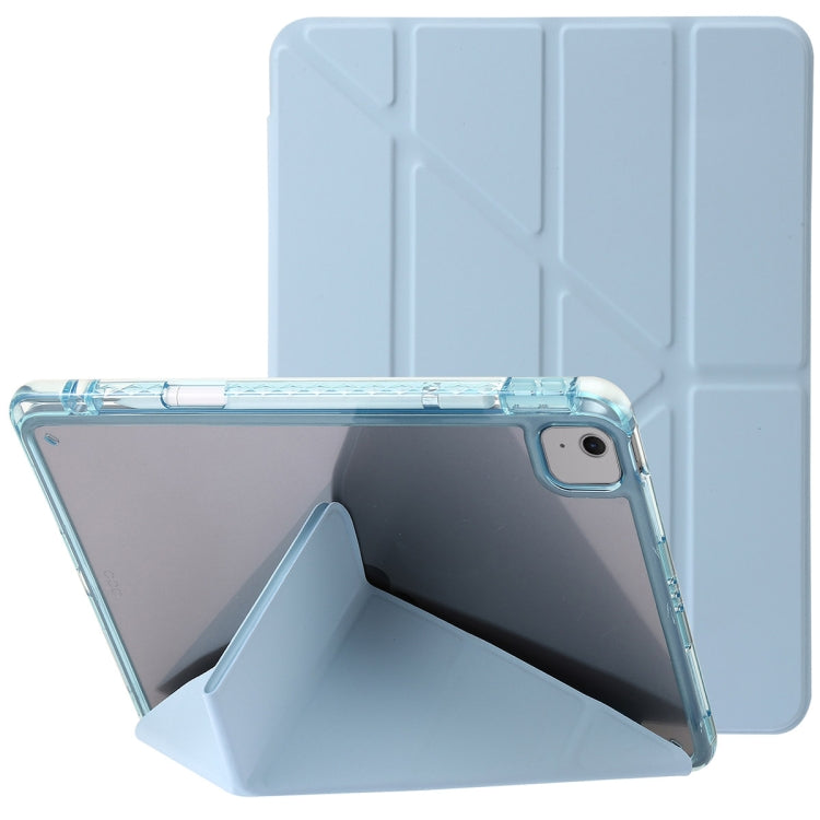 For iPad Air 13 2024 Clear Acrylic Deformation Leather Tablet Case(Ice Blue) - iPad Air 13 2024 Cases by PMC Jewellery | Online Shopping South Africa | PMC Jewellery | Buy Now Pay Later Mobicred