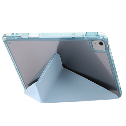 For iPad Air 13 2024 Clear Acrylic Deformation Leather Tablet Case(Ice Blue) - iPad Air 13 2024 Cases by PMC Jewellery | Online Shopping South Africa | PMC Jewellery | Buy Now Pay Later Mobicred