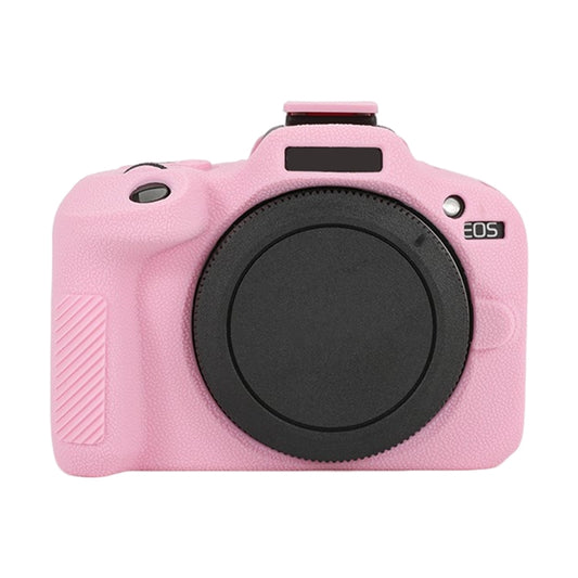 For Canon EOS R100 Litchi Texture Soft Silicone Protective Case(Pink) - Protective Case by PMC Jewellery | Online Shopping South Africa | PMC Jewellery | Buy Now Pay Later Mobicred