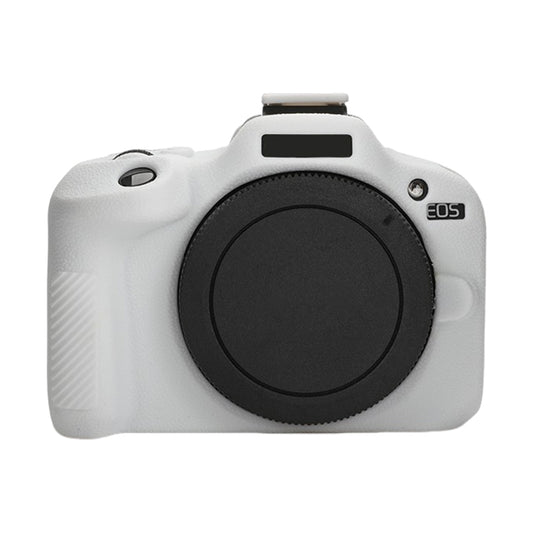 For Canon EOS R100 Litchi Texture Soft Silicone Protective Case(White) - Protective Case by PMC Jewellery | Online Shopping South Africa | PMC Jewellery | Buy Now Pay Later Mobicred