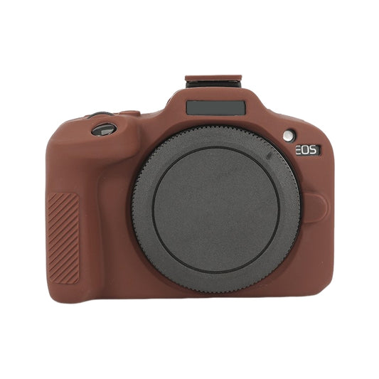 For Canon EOS R100 Glossy Soft Silicone Protective Case(Coffee) - Protective Case by PMC Jewellery | Online Shopping South Africa | PMC Jewellery | Buy Now Pay Later Mobicred