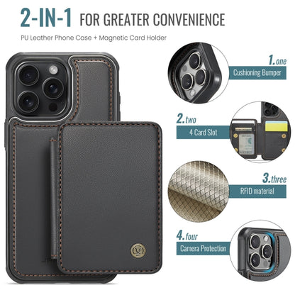 For iPhone 16 Pro JEEHOOD J05 Business Magnetic Style RFID Leather Phone Case(Black) - iPhone 16 Pro Cases by JEEHOOD | Online Shopping South Africa | PMC Jewellery | Buy Now Pay Later Mobicred