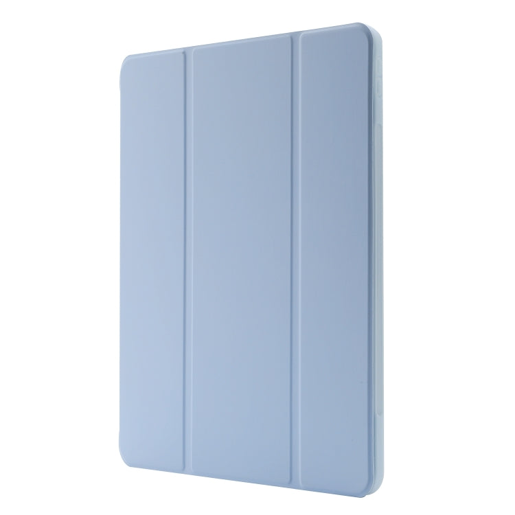 For iPad Pro 13 2024 Skin Feel Tri-fold Leather Tablet Case with Pen Slot(Light Blue) - iPad Pro 13 2024 Cases by PMC Jewellery | Online Shopping South Africa | PMC Jewellery | Buy Now Pay Later Mobicred