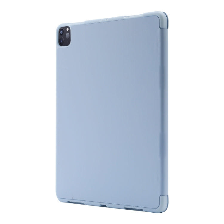 For iPad Air 11 2024 Skin Feel Tri-fold Leather Tablet Case with Pen Slot(Light Blue) - iPad Air 11 2024 Cases by PMC Jewellery | Online Shopping South Africa | PMC Jewellery | Buy Now Pay Later Mobicred