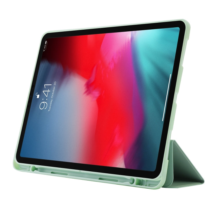 For iPad Air 11 2024 Skin Feel Tri-fold Leather Tablet Case with Pen Slot(Matcha Green) - iPad Air 11 2024 Cases by PMC Jewellery | Online Shopping South Africa | PMC Jewellery | Buy Now Pay Later Mobicred