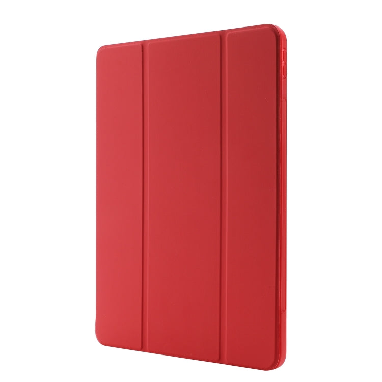 For iPad Air 13 2024 Skin Feel Tri-fold Leather Tablet Case with Pen Slot(Red) - iPad Air 13 2024 Cases by PMC Jewellery | Online Shopping South Africa | PMC Jewellery | Buy Now Pay Later Mobicred