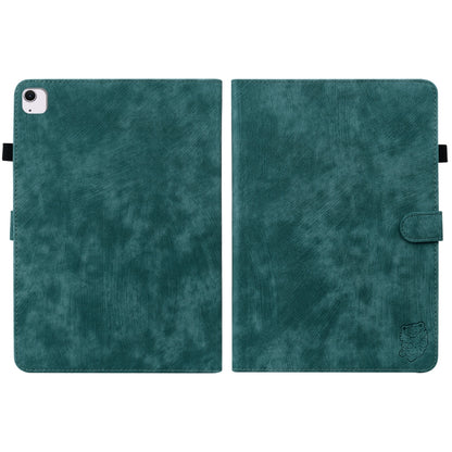 For iPad Air 13 2024 Embossed Tiger Pattern Leather Tablet Case(Dark Green) - iPad Air 13 2024 Cases by PMC Jewellery | Online Shopping South Africa | PMC Jewellery | Buy Now Pay Later Mobicred