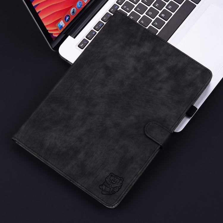 For iPad Pro 11 2024 Embossed Tiger Pattern Leather Tablet Case(Black) - iPad Pro 11 2024 Cases by PMC TechLife | Online Shopping South Africa | PMC TechLife | Buy Now Pay Later Mobicred