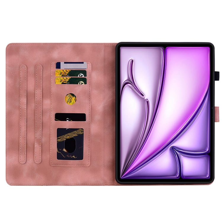 For iPad Air 13 2024 Lily Embossed Leather Smart Tablet Case(Pink) - iPad Air 13 2024 Cases by PMC Jewellery | Online Shopping South Africa | PMC Jewellery | Buy Now Pay Later Mobicred