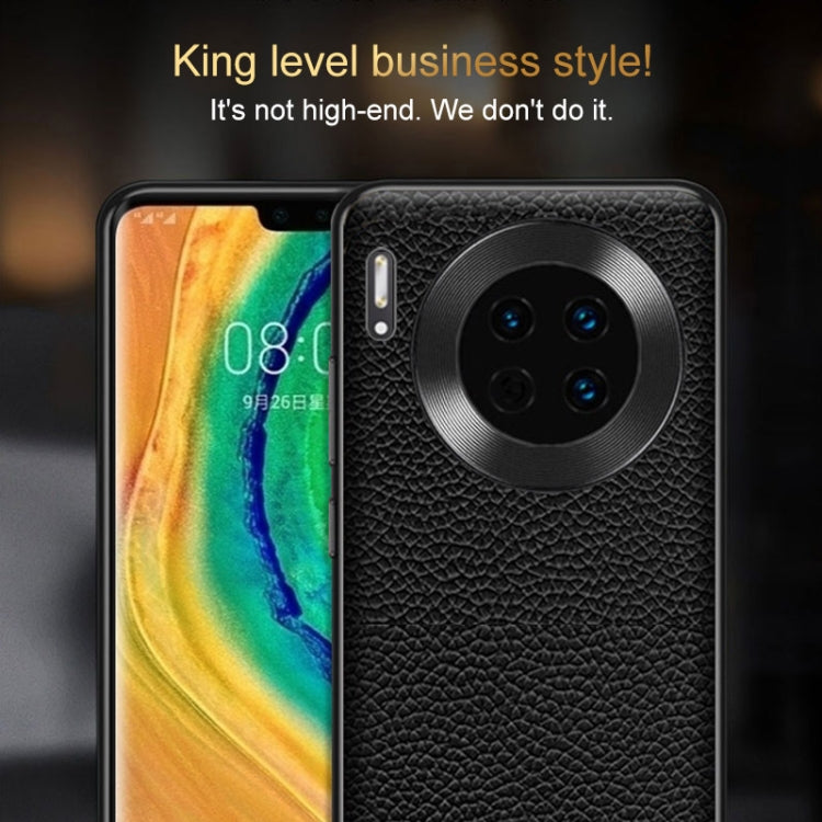 For Huawei Pura 70 Ultra Genuine Leather Litchi Texture Phone Case(Coffee) - Huawei Cases by PMC Jewellery | Online Shopping South Africa | PMC Jewellery | Buy Now Pay Later Mobicred