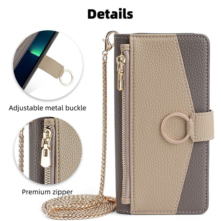 For Itel RS4 4G Crossbody Litchi Texture Leather Phone Case(Grey) - More Brand by PMC TechLife | Online Shopping South Africa | PMC TechLife | Buy Now Pay Later Mobicred