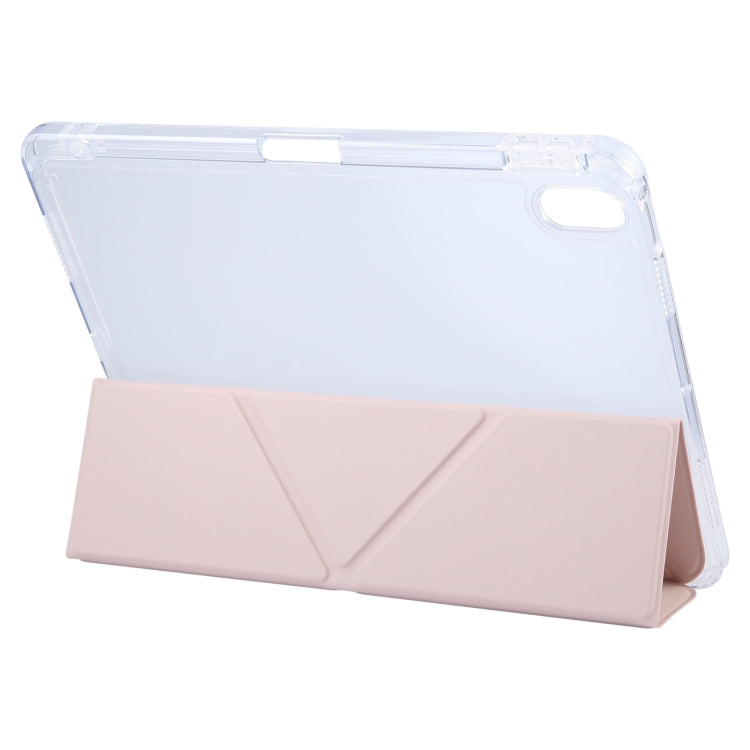 For iPad Air 11 2024 / Air 5 / 4 GEBEI Deformation Leather Tablet Case(Pink) - iPad Air 11 2024 Cases by GEBEI | Online Shopping South Africa | PMC Jewellery | Buy Now Pay Later Mobicred