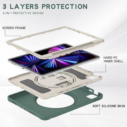 For iPad Air 11 2024 Spider Wheel Silicone Hybrid PC Tablet Case(Emerald Green) - iPad Air 11 2024 Cases by PMC Jewellery | Online Shopping South Africa | PMC Jewellery | Buy Now Pay Later Mobicred