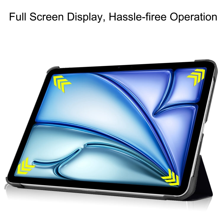 For iPad Air 13 2024 Custer Painted 3-Fold Holder Smart Leather Tablet Case(Big Eyes ME) - iPad Air 13 2024 Cases by PMC TechLife | Online Shopping South Africa | PMC TechLife | Buy Now Pay Later Mobicred