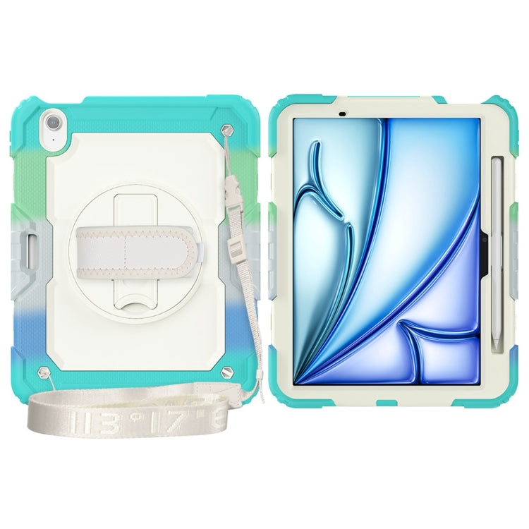 For iPad Air 11 2024 Silicone + PC Tablet Protective Case(Rainbow Blue) - iPad Air 11 2024 Cases by PMC Jewellery | Online Shopping South Africa | PMC Jewellery | Buy Now Pay Later Mobicred