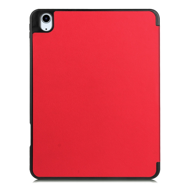 For iPad Air 11 2024 Custer TPU Pure Color 3-Fold Holder Smart Leather Tablet Case(Red) - iPad Air 11 2024 Cases by PMC Jewellery | Online Shopping South Africa | PMC Jewellery | Buy Now Pay Later Mobicred