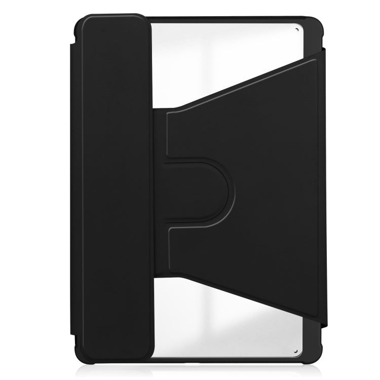 For iPad Air 13 2024 Transparent Rotation Smart Leather Tablet Case with Keyboard(Black) - iPad Air 13 2024 Cases by PMC Jewellery | Online Shopping South Africa | PMC Jewellery | Buy Now Pay Later Mobicred