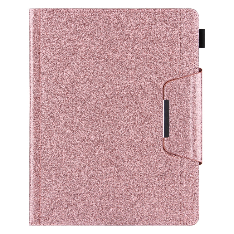 For iPad Pro 13 2024 Glitter Metal Buckle Leather Smart Tablet Case(Rose Gold) - iPad Pro 13 2024 Cases by PMC Jewellery | Online Shopping South Africa | PMC Jewellery | Buy Now Pay Later Mobicred