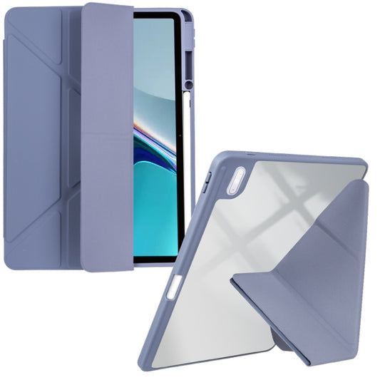 For Huawei MatePad 11 2021 / 2023 Clear Acrylic Deformation Leather Tablet Case(Lavender Purple) - Huawei by PMC Jewellery | Online Shopping South Africa | PMC Jewellery | Buy Now Pay Later Mobicred