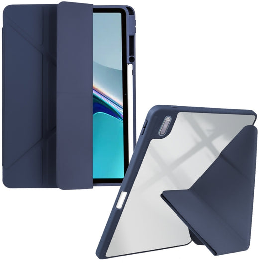 For Huawei MatePad 11 2021 / 2023 Clear Acrylic Deformation Leather Tablet Case(Dark Blue) - Huawei by PMC Jewellery | Online Shopping South Africa | PMC Jewellery | Buy Now Pay Later Mobicred