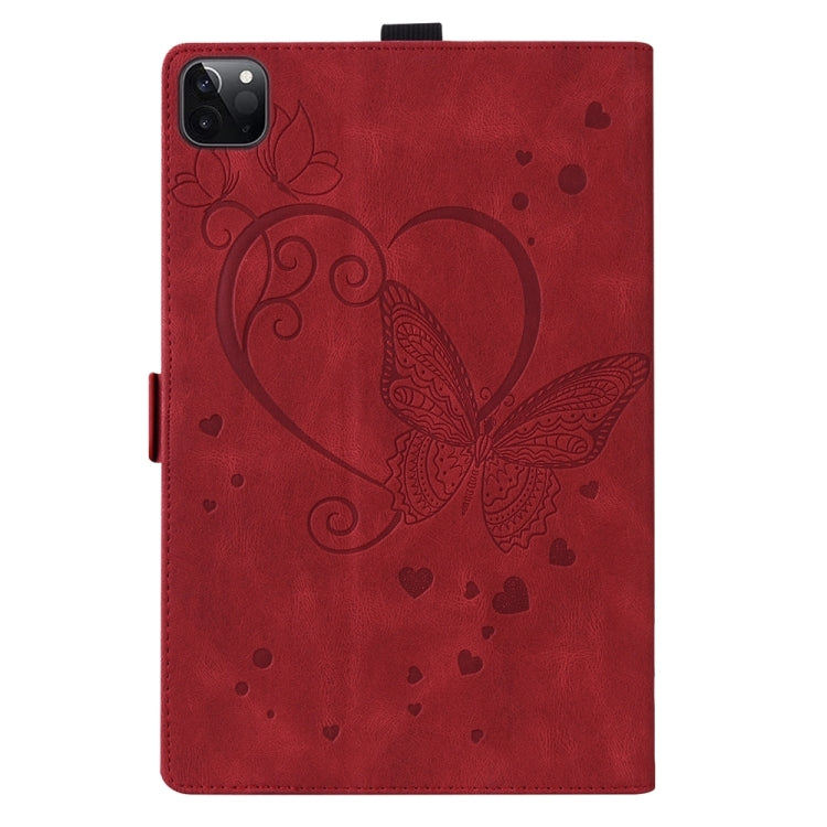 For iPad Pro 13 2024 Love Butterfly Embossed Leather Tablet Case(Red) - iPad Pro 13 2024 Cases by PMC Jewellery | Online Shopping South Africa | PMC Jewellery | Buy Now Pay Later Mobicred