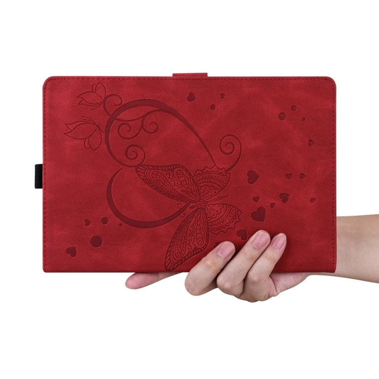 For iPad Pro 13 2024 Love Butterfly Embossed Leather Tablet Case(Red) - iPad Pro 13 2024 Cases by PMC TechLife | Online Shopping South Africa | PMC TechLife | Buy Now Pay Later Mobicred