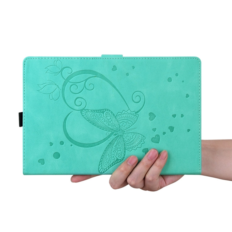 For iPad Pro 11 2024 Love Butterfly Embossed Leather Tablet Case(Mint Green) - iPad Pro 11 2024 Cases by PMC Jewellery | Online Shopping South Africa | PMC Jewellery | Buy Now Pay Later Mobicred