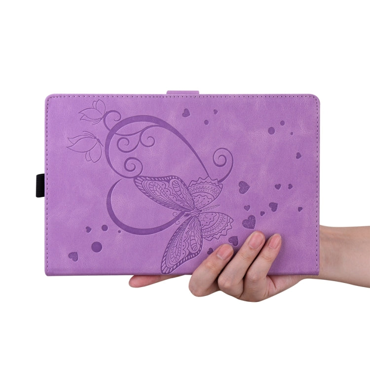 For iPad Pro 11 2024 Love Butterfly Embossed Leather Tablet Case(Purple) - iPad Pro 11 2024 Cases by PMC Jewellery | Online Shopping South Africa | PMC Jewellery | Buy Now Pay Later Mobicred